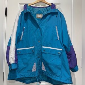 Vintage Current Seen Blue and Purple Colorblock Jacket XL